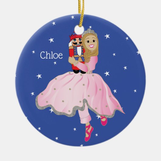 kerstvoedingskraker ballet Ornament personaliseren (Voorkant)