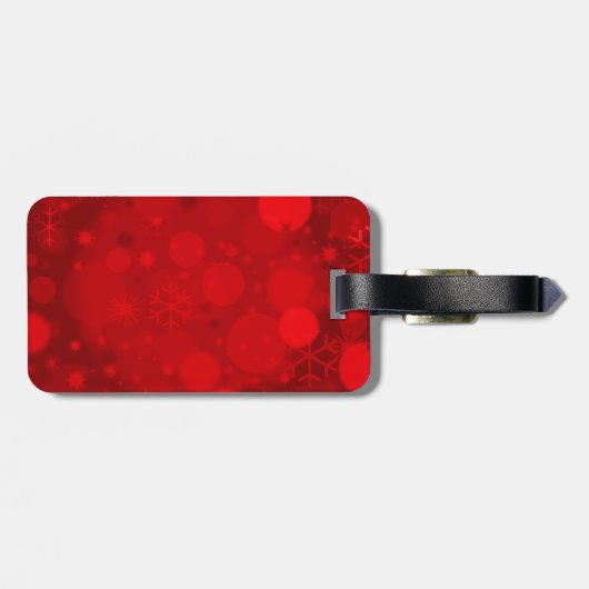 kerstvoedingskraker, blauw-LUGAGE-LABEL Bagagelabel (Achterkant horizontaal)