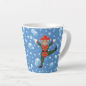 kerstvoedingskraker Dancer Rustic Wood Latte Mok (Rechterhoek)