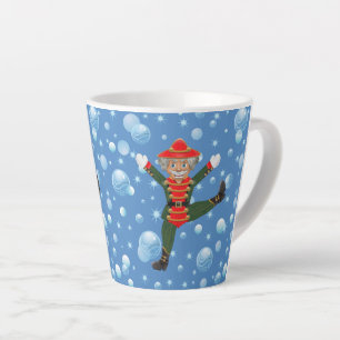 kerstvoedingskraker Dancer Rustic Wood Latte Mok