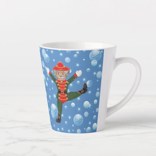 kerstvoedingskraker Dancer Rustic Wood Latte Mok (Rechts)