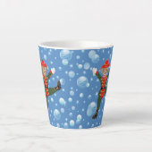 kerstvoedingskraker Dancer Rustic Wood Latte Mok (Voorkant)