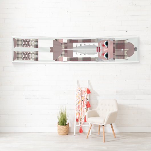 kerstvoedingskraker Flannel roze banner (Insitu)