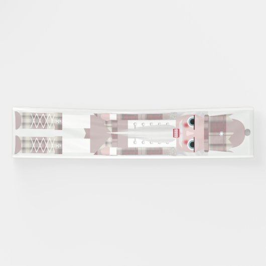 kerstvoedingskraker Flannel roze banner (Horizontaal)