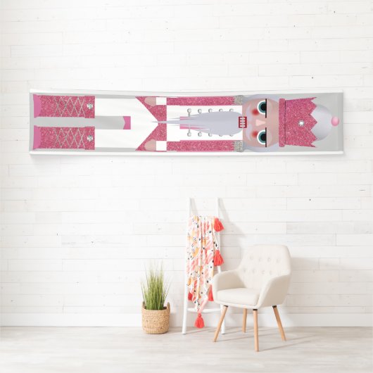 kerstvoedingskraker Glitter roze banner (Insitu)