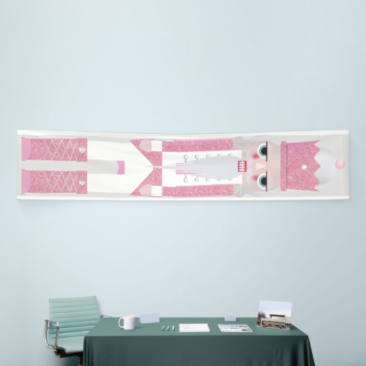kerstvoedingskraker Glitter roze banner (Beurs)