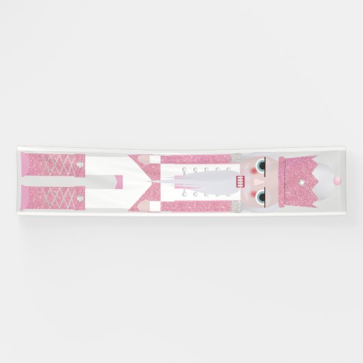 kerstvoedingskraker Glitter roze banner (Horizontaal)