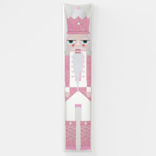 kerstvoedingskraker Glitter roze banner