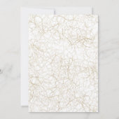 Kerstvoedingskraker Gold & White Party Invitation Kaart (Achterkant)