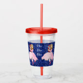 kerstvoedingskraker Lt Brwn Hair Acryltumbler Acryl Drinkbeker (Voorkant)