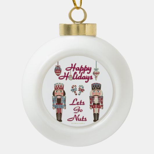 kerstvoedingskraker luiften keramische bal ornament (Voorkant)