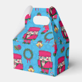 Kerstvoedingskraker speelgoed, blauw sneeuwvlokpat bedankdoosjes (Achterkant)