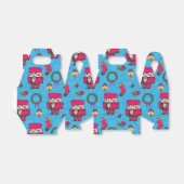 Kerstvoedingskraker speelgoed, blauw sneeuwvlokpat bedankdoosjes (Uitgevouwen)