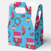 Kerstvoedingskraker speelgoed, blauw sneeuwvlokpat bedankdoosjes (Geopend)