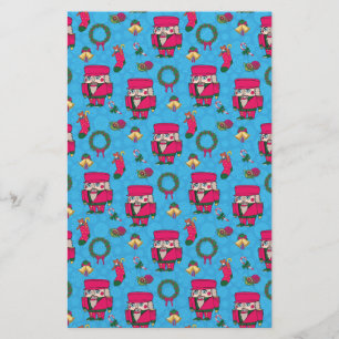 Kerstvoedingskraker speelgoed, blauw sneeuwvlokpat briefpapier