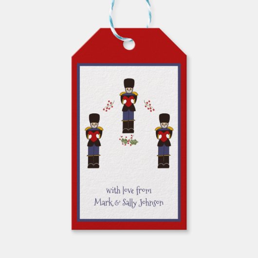 kerstvoedingskraker Speelgoed Soldaat Gift Labels Cadeaulabel (Voorkant)