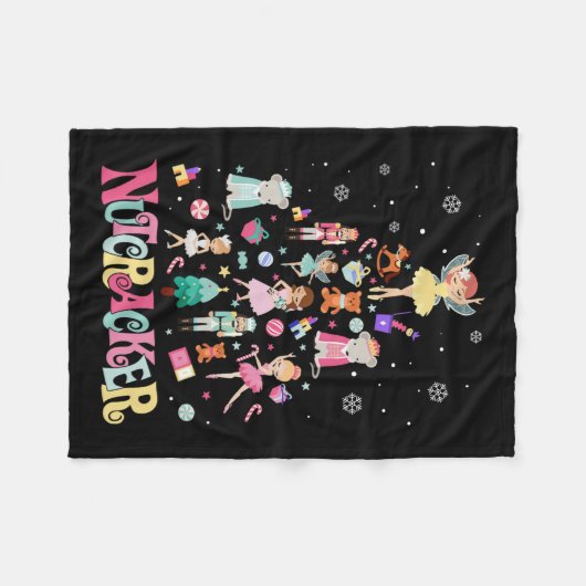kerstvoedingskraker Squad Ballet Dance Matking F Fleece Deken (Voorkant (Horizontaal))