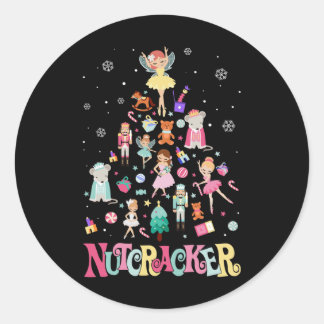 kerstvoedingskraker Squad Ballet Dance Matking F Ronde Sticker