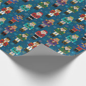 Kerstvoedingskraker traditioneel feestpatroon W Cadeaupapier (Hoek)