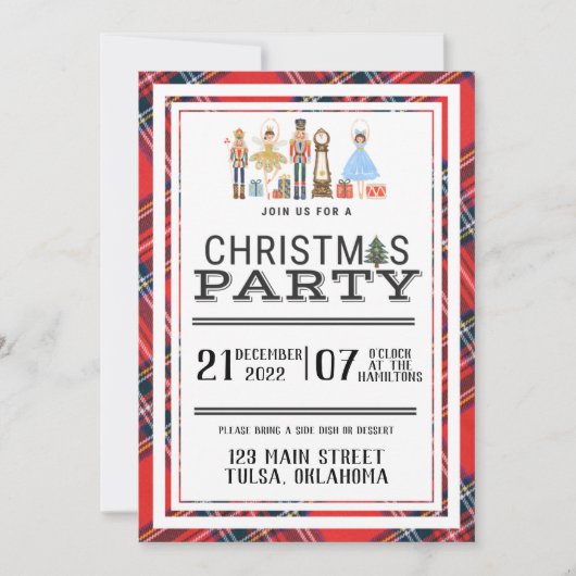 kerstvoedingskraker Uitnodigingen (Voorkant)