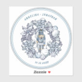  kerstvoedingskraker Wreath Wedding Sticker (Vel)