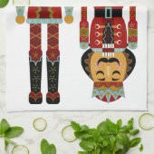 kerstvoedingskrakers op witte achtergrond theedoek (Gevouwen)