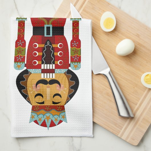  kerstvoedingskrakers op witte achtergrond theedoek (Quarter Fold)