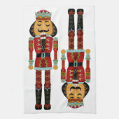  kerstvoedingskrakers op witte achtergrond theedoek (Verticaal)