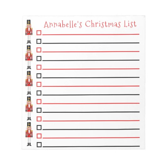 kerstvoedingskrakers Winkellijst Aanpassen Nr. Notitieblok (Voorkant)