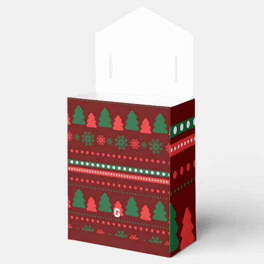 Kerstvoedsel en kerstlabel set bedankdoosjes (Geopend)