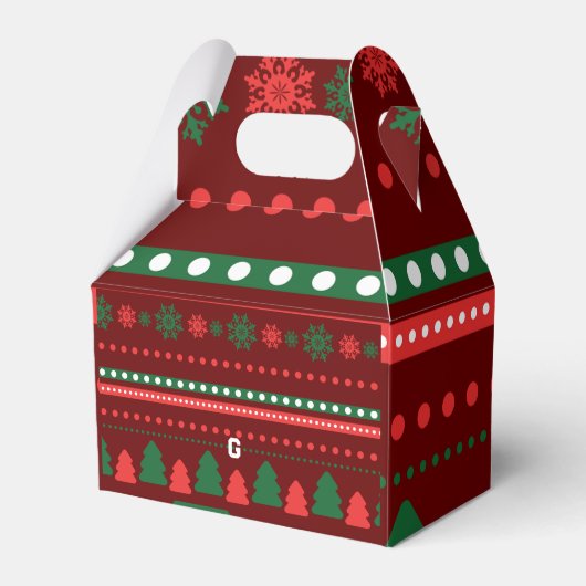 Kerstvoedsel en kerstlabel set bedankdoosjes (Voorkant Zijde)