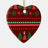 Kerstvoedsel en kerstlabel set keramisch ornament (Rechts)