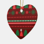 Kerstvoedsel en kerstlabel set keramisch ornament (Links)