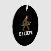 Kerstvoet Sasquatch Xmas Apparel Funny Ornament (voorkant)