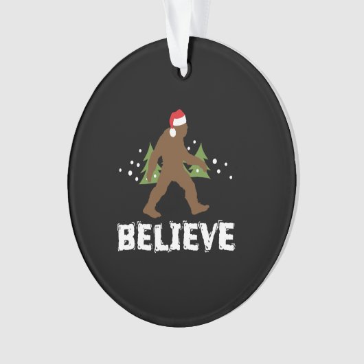 Kerstvoet Sasquatch Xmas Apparel Funny Ornament (voorkant)