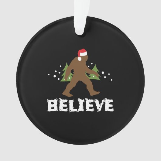 Kerstvoet Sasquatch Xmas Apparel Funny Ornament (voorkant)
