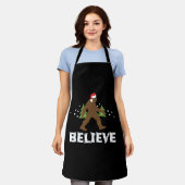 Kerstvoet Sasquatch Xmas Apparel Funny Schort (Gedragen)