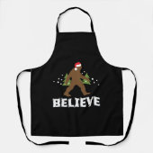 Kerstvoet Sasquatch Xmas Apparel Funny Schort (Voorkant)