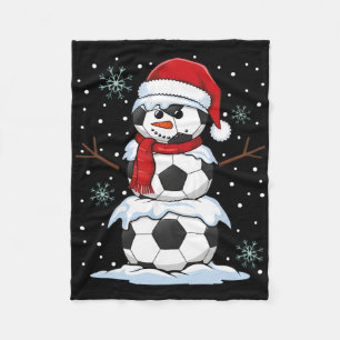 Kerstvoetbal Byll Grappige Sneeuwman Kerst Pyjama  Fleece Deken