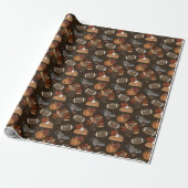 Kerstvoetbal cadeaupapier (Uitgerold)