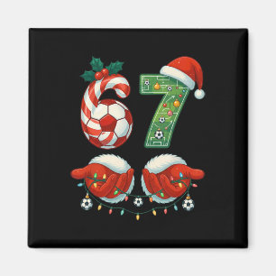 Kerstvoetbal Drip Nummer 67 Jongens Voetballer Magneet