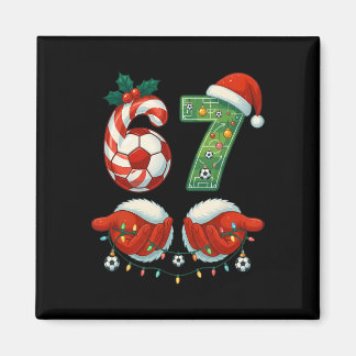 Kerstvoetbal Drip Nummer 67 Jongens Voetballer Magneet