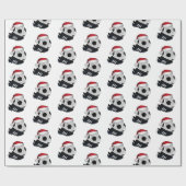 Kerstvoetbal en -schoen cadeaupapier (Vlak)