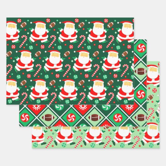 Kerstvoetbal Inpakpapier Vellen (Set)