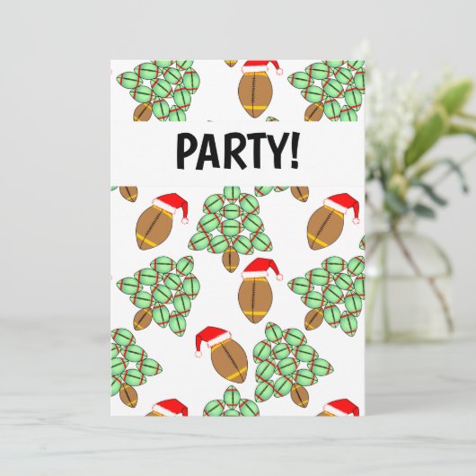 Kerstvoetbal Kaart (Staand voorkant)