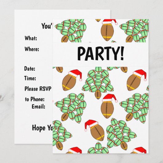 Kerstvoetbal Kaart (Voorkant / Achterkant)