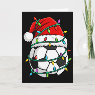 Kerstvoetbal Kerstman Hoed Lichten Kerstman Sport  Kaart