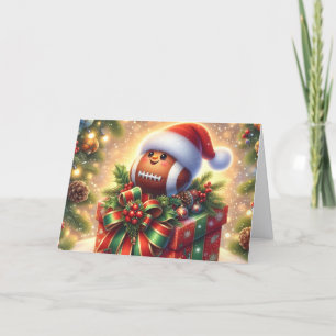 Kerstvoetbal Kerstmis Feestdagen Kaart