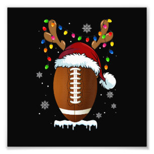 Kerstvoetbal Lichtjes Funny Boys Mannen Sport Foto Afdruk