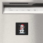 Kerstvoetbal Ll Grappige Sneeuwman Kerst Pyjama He Magneet (Insitu (Vaatwasser))